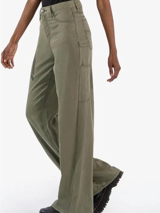 Kut from the Kloth Pants - NWT ✨ Kut From The Kloth - SIENNA HIGH RISE WIDE LEG Utility PANT Olive Green -4